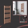 500mm (w)  x 1200mm (h) Electric "Brushed Copper" Towel Rail (Single Heat or Thermostatic Option)