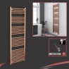 500mm (w)  x 1600mm (h) Electric "Brushed Copper" Towel Rail (Single Heat or Thermostatic Option)