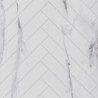 White Marble Herringbone - Showerwall Panels - Swatch