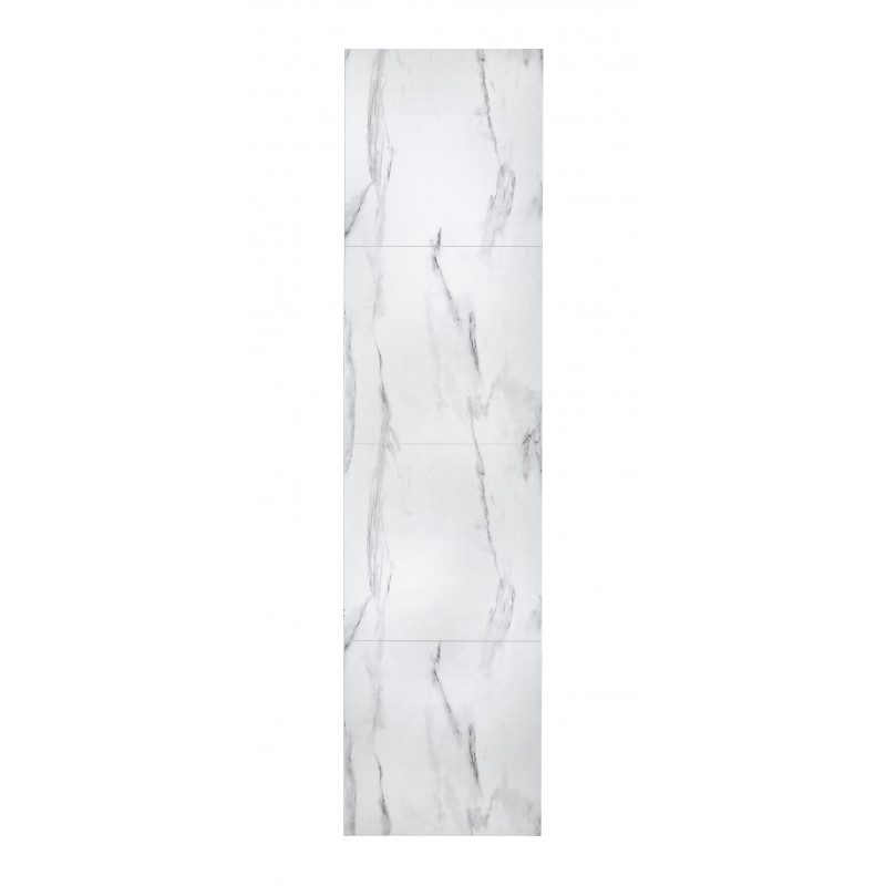 White Marble Square Tile Effect - Showerwall Panels - Full Panel