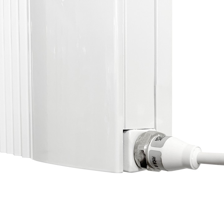 Cariad White Horizontal Double Electric Aluminium Radiators