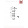 350mm (w) x 1200mm (h) Electric Brushed Stainless Steel Towel Rail (Single Heat or Thermostatic Option)