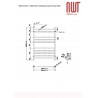 500mm (w) x 800mm (h) Electric Brushed Stainless Steel Towel Rail (Single Heat or Thermostatic Option)