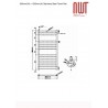 500mm (w) x 1200mm (h) Electric Brushed Stainless Steel Towel Rail (Single Heat or Thermostatic Option)