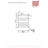 600mm (w) x 800mm (h) Electric Brushed Stainless Steel Towel Rail (Single Heat or Thermostatic Option)