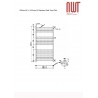 600mm (w) x 1400mm (h) Electric Brushed Stainless Steel Towel Rail (Single Heat or Thermostatic Option)
