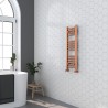 300mm (w) x 800mm (h) Electric Bruhsed Copper Designer Towel Rail