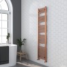 400mm (w)  x 1600mm (h) Electric Brushed Copper Designer Towel Rail