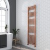 500mm (w)  x 1600mm (h) Electric Brushed Copper Designer Towel Rail