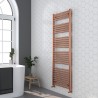 600mm (w)  x 1600mm (h) Electric Brushed Copper Designer Towel Rail