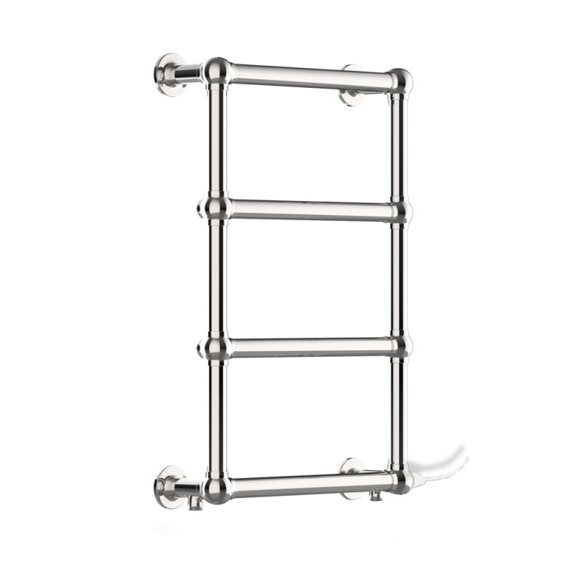 500mm (w) x 750mm (h) "Harley" Chrome Traditional Wall Mounted Towel Rail Radiator