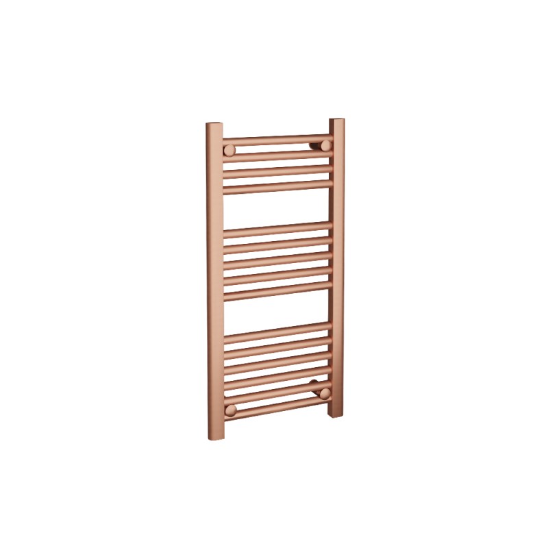 400mm (w)  x 800mm (h) "Straight Brushed Copper" Designer Towel Rail