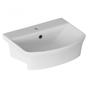 Salerno 500mm (w) x 400mm (h) x 400mm (d) Semi-recess Basin (1 Tap Hole)