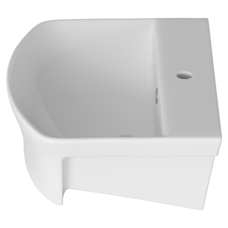 Salerno 500mm (w) x 400mm (h) x 400mm (d) Semi-recess Basin (1 Tap Hole)