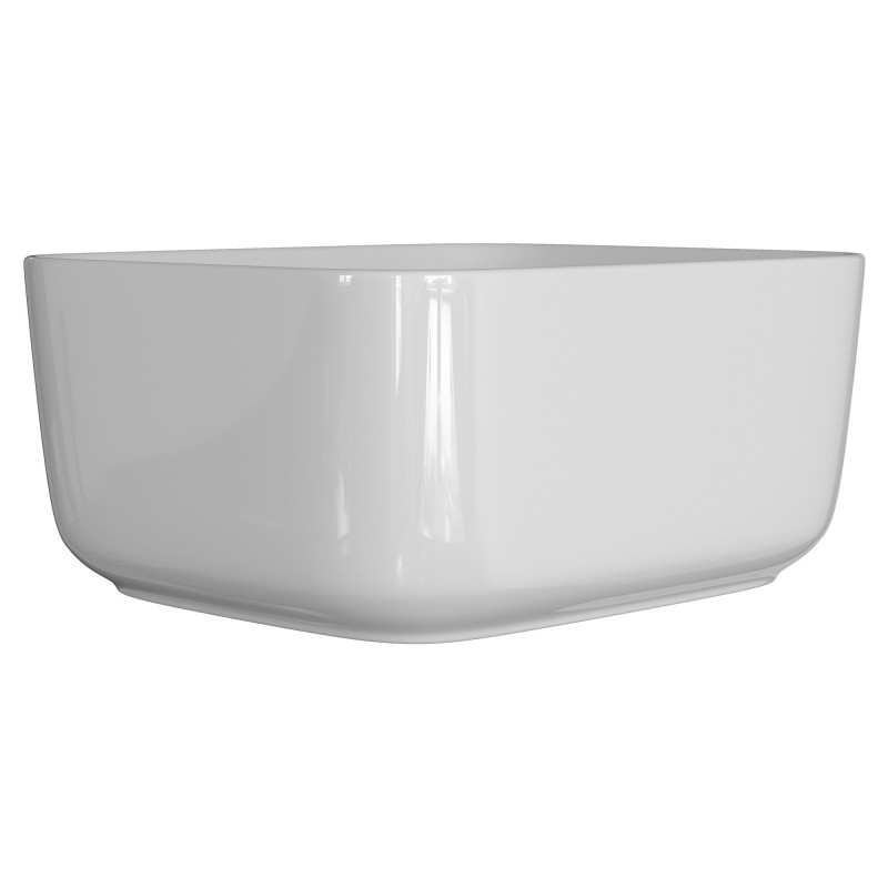 Livorono 420mm Rectangular Deep Ceramic Washbowl - Insitu