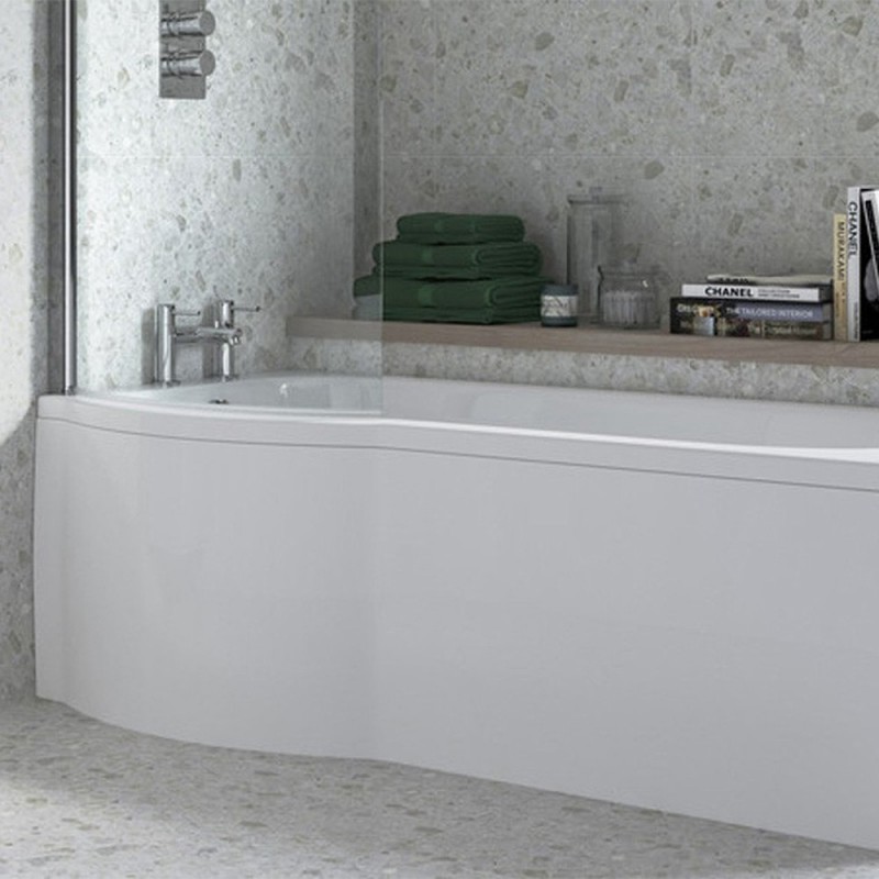 1700mm P Shape Front Bath Panel - White