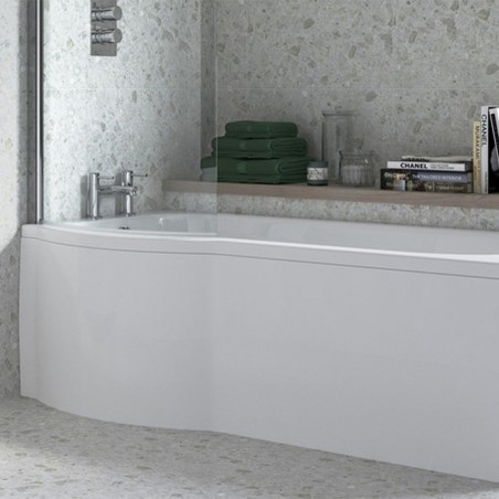 1700mm P Shape Front Bath Panel - White