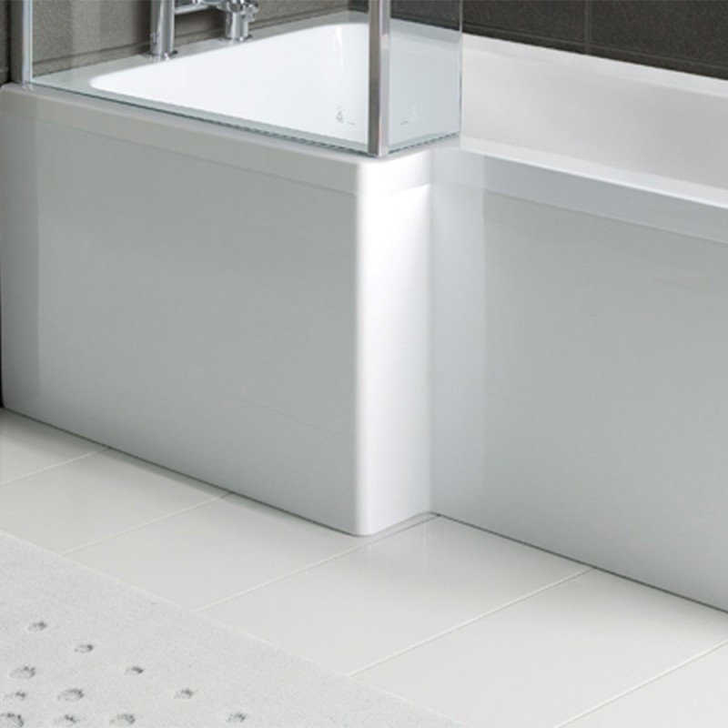 1700mm L Shape Front Bath Panel - White