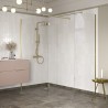 Lowri Optional 300mm Wetroom Splash Panel - Brushed Brass - Insitu