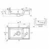 Naha 410mm (w) Floorstanding 1 Door Basin Unit & Basin - Oak