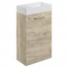 Naha 410mm (w) Wall Hung 1 Door Basin Unit & Basin - Oak