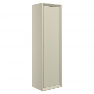 Bevel 345mm Wall Hung 1 Door Tall Unit - Matt Cotton