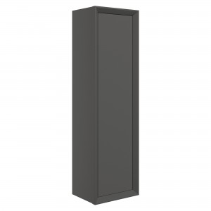 Bevel 345mm Wall Hung 1 Door Tall Unit - Matt Clay