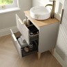 Bali 615mm Floor Standing 2 Drawer Basin Unit & Basin - Matt Oat