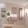 Kensworth 615mm Wall Hung 2 Drawer Basin Unit & Basin - Matt Peony - Insitu