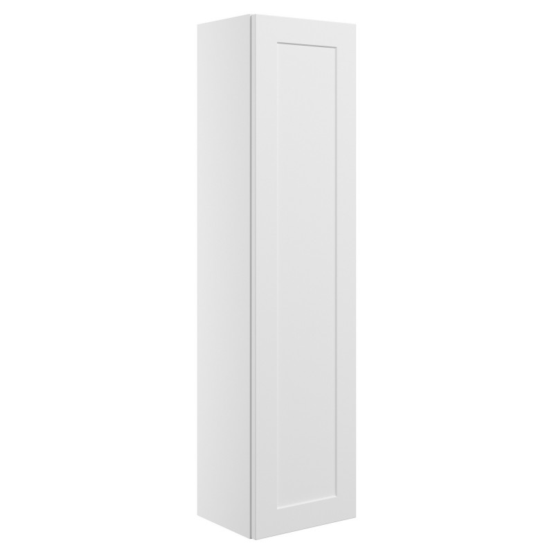 Kensworth 350mm Wall Hung 1 Door Tall Unit - Matt White