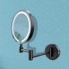 Chicago Round LED Cosmetic Mirror - Black - Insitu