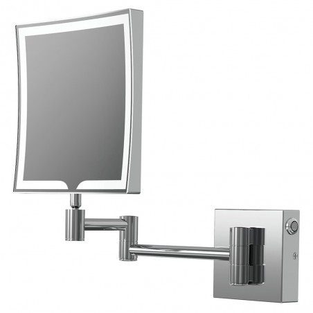 Chicago Square LED Cosmetic Mirror - Chrome
