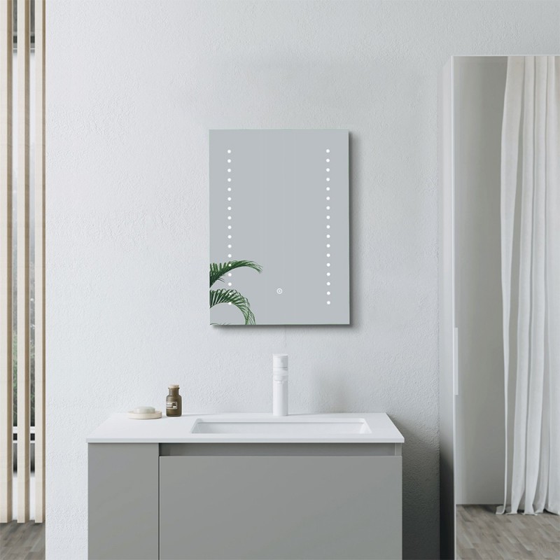 Ohio 500mm (w) x 700mm (h) Rectangle Front-Lit LED Mirror - Insitu