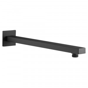 Square Shower Arm 300mm - Matt Black