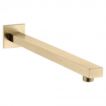 Square Shower Arm 300mm - Brushed Brass