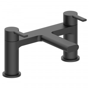 Evoke Deck Mounted Bath Filler - Matt Black