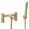 Evoke Deck Mounted Bath Shower Mixer - Brushed Brass