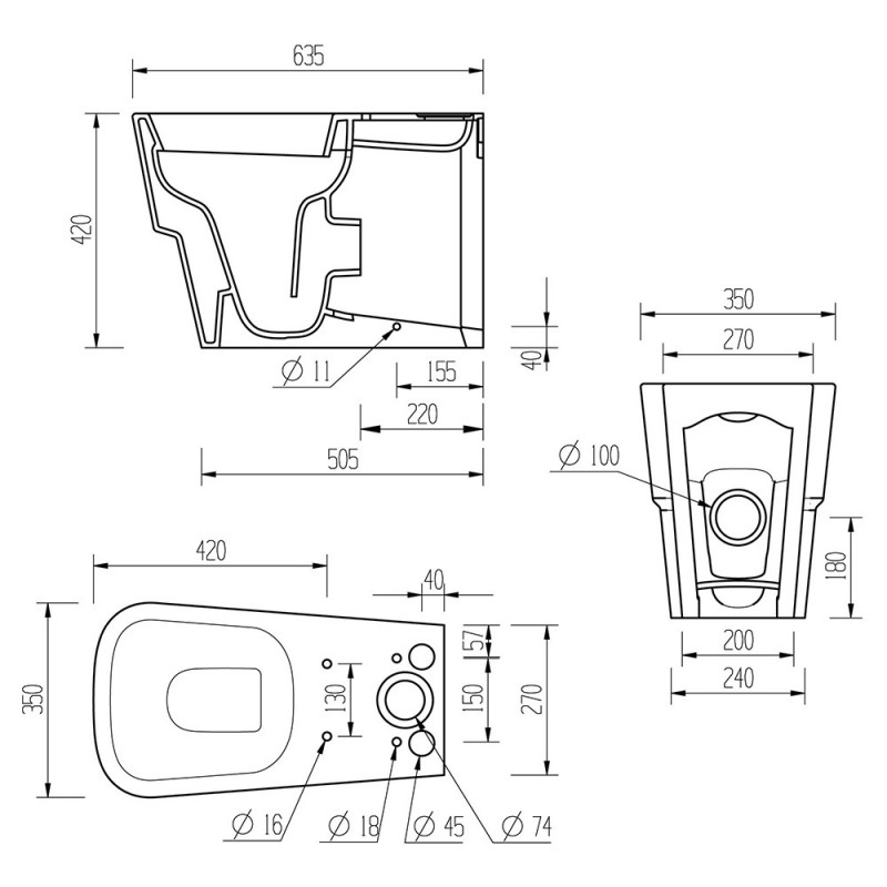 Venice Close Coupled WC & Soft Close Seat