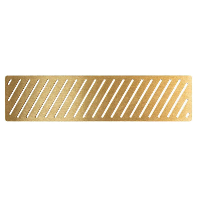 Linear Tray Waste Cover - Brushed Brass