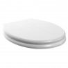 Kobe Soft Close Toilet Seat - Satin White Wood Effect