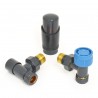 Angled Anthracite TRV Thermostatic Radiator Valves