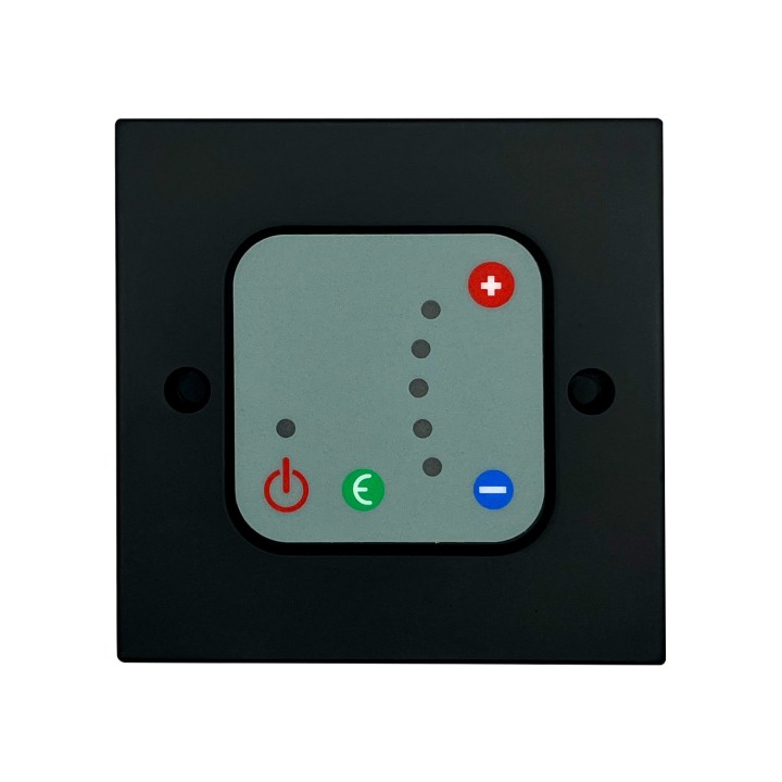 Black Thermostatic Wall Controller 2 hour boost
