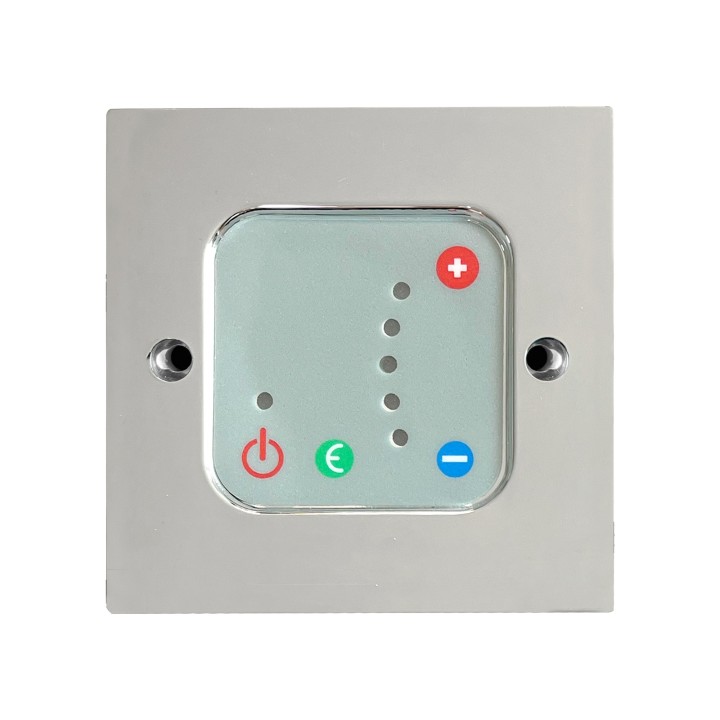 Chrome Thermostatic Wall Controller 2 hour boost