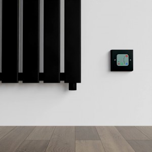 Black Thermostatic Wall Controller for Electric Towel Rails or Radiators