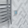 NOVA Chrome Electric Element & Chrome Wall Controller Insitu