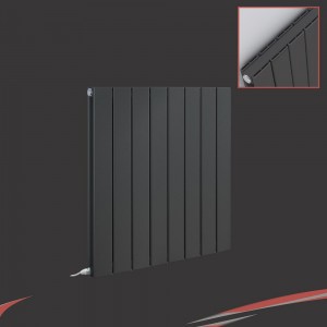 "Corwen Double" Anthracite Horizontal Double Panel Electric Aluminium Radiators (4 Sizes - Single Heat)
