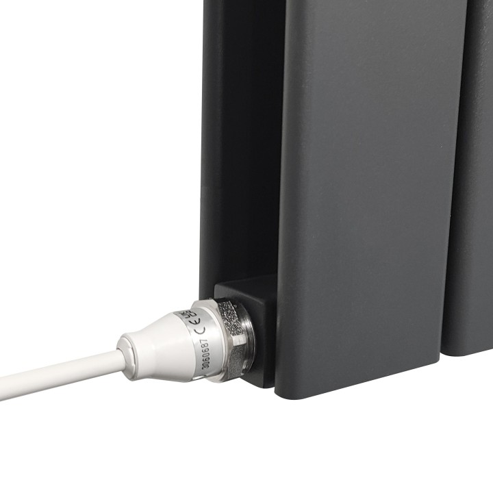 Corwen Double Anthracite Horizontal Double Electric Aluminium Radiators