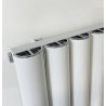 Taurus White Horizontal Electric Aluminium Radiators - close up