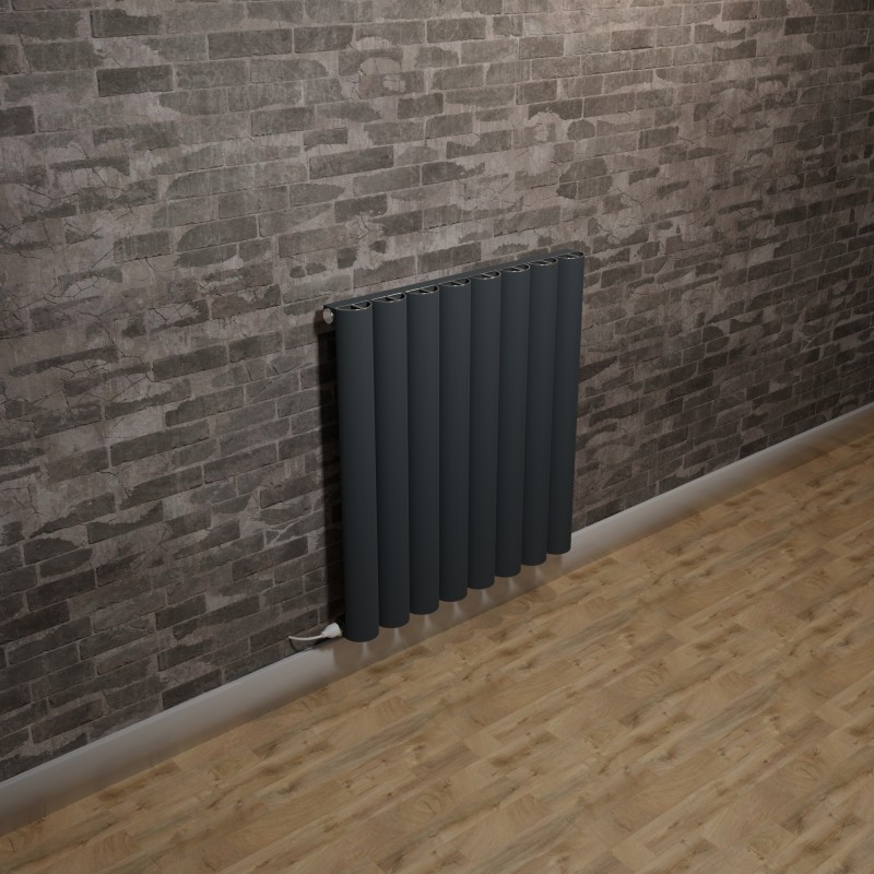 Taurus Anthracite Horizontal Electric Aluminium Radiators 555x600