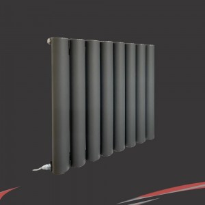 "Taurus" Anthracite Horizontal Electric Aluminium Radiators (2 Sizes - Single Heat)